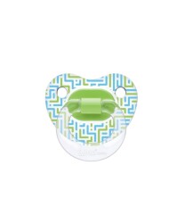 Wee Baby 837 Damaklı Emzik Şeffaf Desenli 6-18 Ay - Yeşil