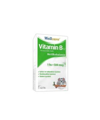 Wellcare Vitamin B12 500 mcg Dil Altı Sprey 5 ML