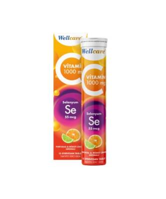 Wellcare Vitamin C 1000 mg + Selenyum 15 Efervesan Tablet