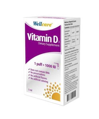 Wellcare Vitamin D3 1000 IU 5 ML