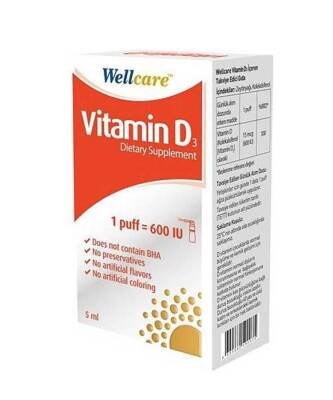 Wellcare Vitamin D3 600 IU 5 ML - 1