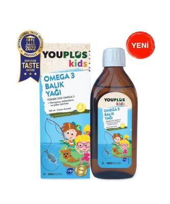 Youplus Kids Omega 3 Balık Yağı Limon Aromalı 150 ML