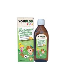 Youplus Kids VM Multivitamin ve Mineral Kompleksi 150 ML