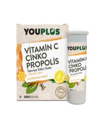 En uygun fiyatlarla Youplus Vitamin C Çinko Propolis 20 Efervesan Tablet