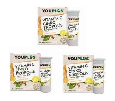 Youplus Vitamin C Çinko Propolis x 3 Adet