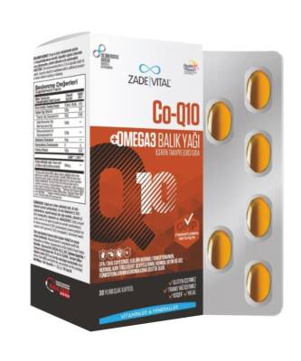 Zade Vital Co-Q10 Omega 3 Balık Yağı 30 Kapsül - 1