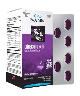 Zade Vital Çörek Otu Yağı 60 Kapsül