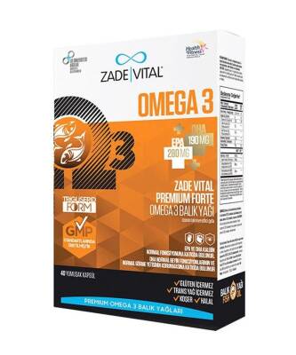 Zade Vital Omega 3 Forte 40 Yumuşak Kapsül
