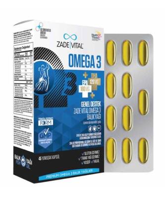 Zade Vital Premium Omega 3 Balık Yağı 45 Kapsül