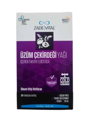 Zade Vital Üzüm Çekirdeği Yağı 30 Kapsül